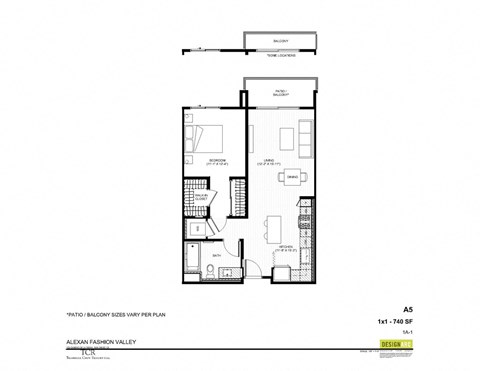 A10 1x1 floor plan